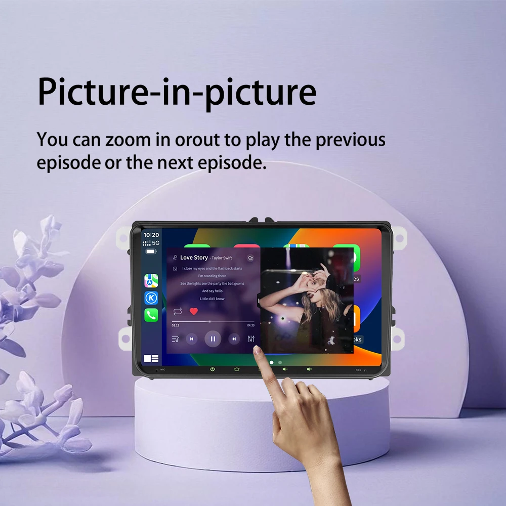 Universal Android13 9 Inch Car Stereo Head Unit CarPlay Bluetooth FM Radio GPS For VW Passat Golf MK5 MK6 Jetta T5 EOS POLO 2Din