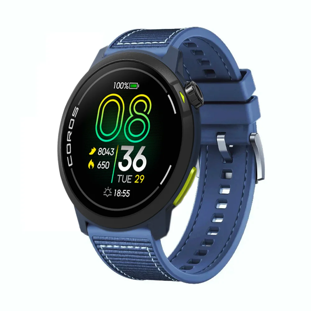 22mm Composite Silicone Strap For COROS APEX 46mm PACE Pro/3 CMF Watch 3-2-1 Pro Wristband For Suunto 9-5 Peak Ocean /Run Correa