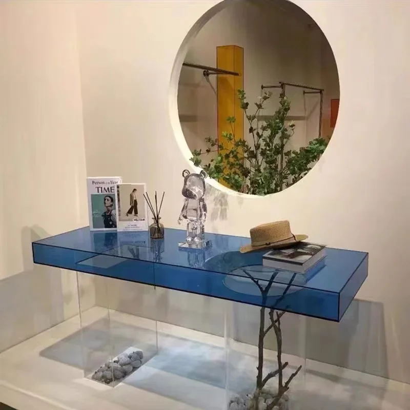 Acrylic Nakajima water table display stand clothing store table light luxury simple display table Internet celebrity store booth