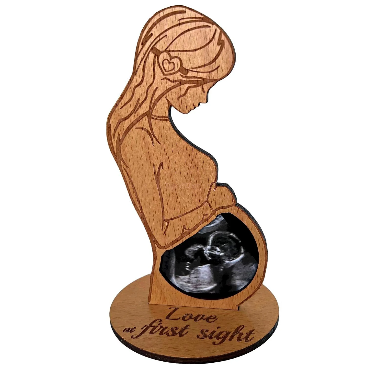 Pregnancy Announcement Wooden Sign, Baby Ultrasound Scan Frame, Gift for Expecting Mom, Home Decor