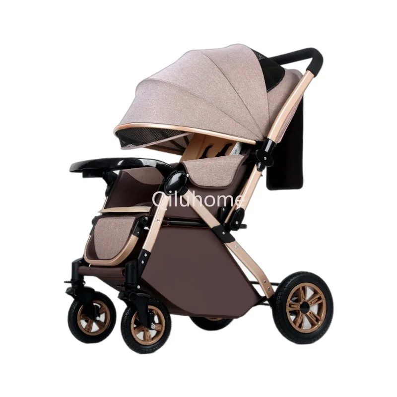 Carriage Lightweight Folding Sitting Lying Sleeping One-Click Car Two-Way Four-Wheel Shock Absorber Newborn Child Baby Stroller