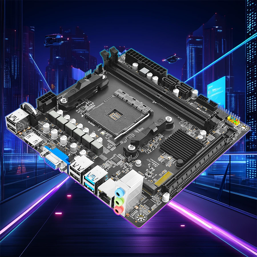 JINGSHA A320 AMD AM4 mini itx اللوحة الأم دعم ryzen 3 5 7 1400 2600 3200 4200G 3600 5500 5600G 5700x AM4 mini itx اللوحة الرئيسية