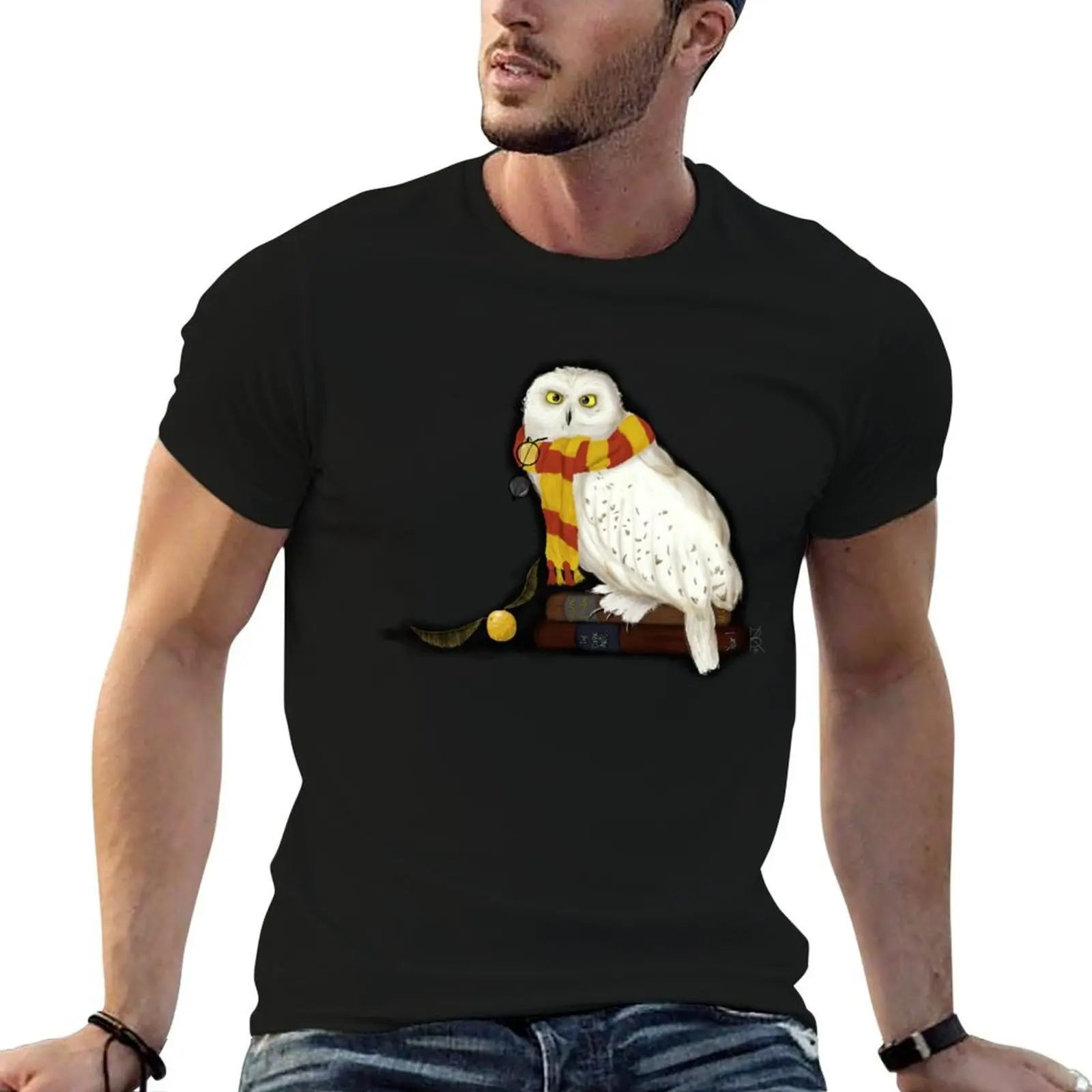 

Hedwig the Owl T-Shirt mens graphic t shirts man t shirts cotton graphic t shirts for man T-Shirt