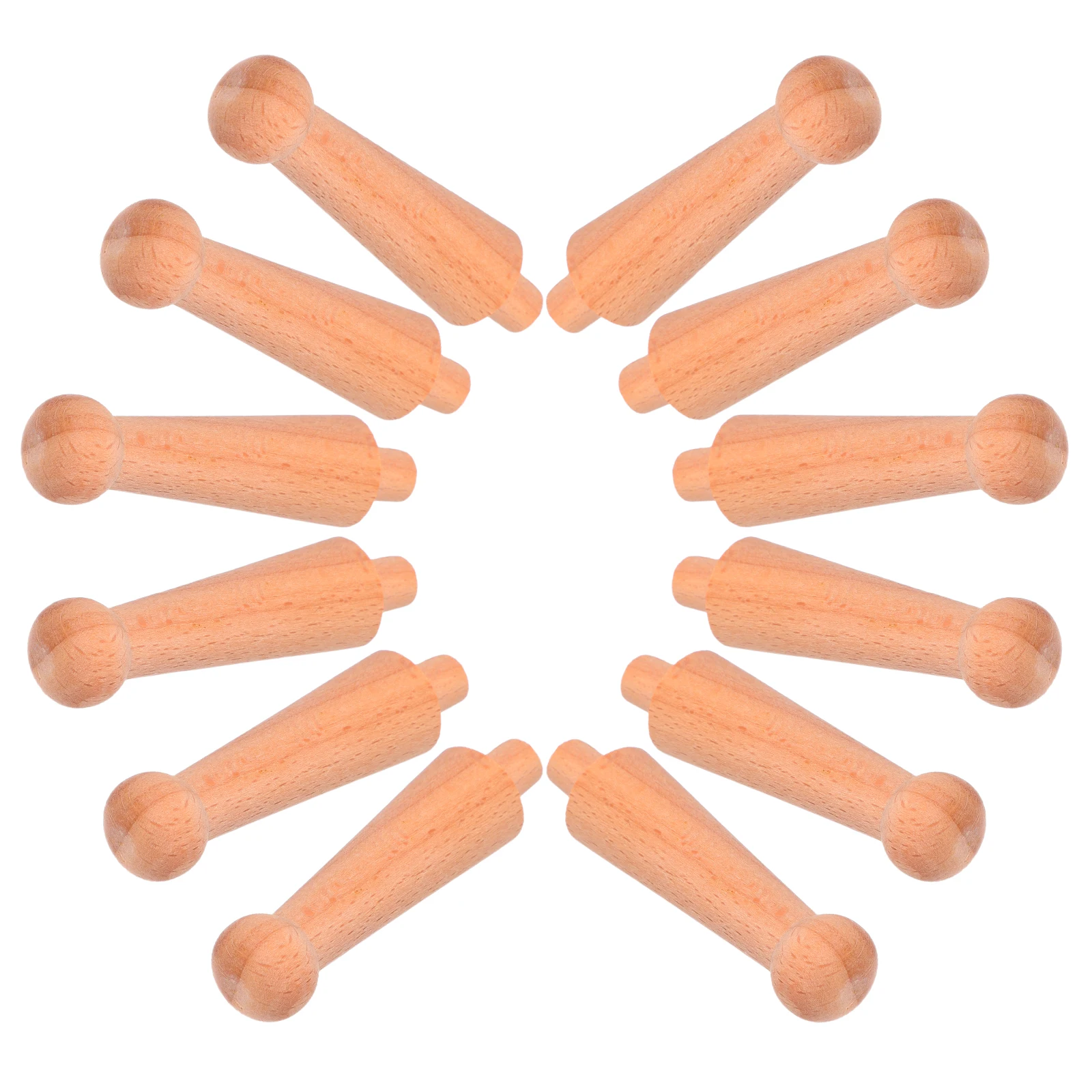 

12 Pcs Solid Wood Decorative Columns Furniture Wooden Carving Wine Rack Rustic Craft Spindles Kitchen Cabinet Pillar