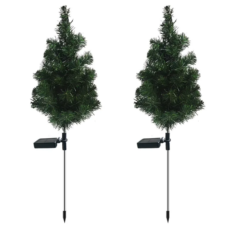Solar LED Árvore de Natal Decoração Luzes, Controle de Luz Inteligente, Impermeável, ABS, Jardim, Pátio, Varanda, Lâmpadas Paisagem
