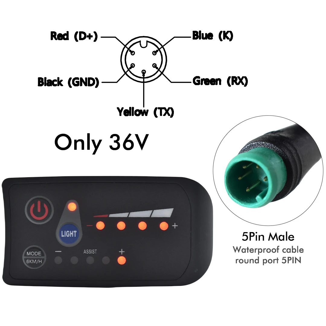 UART 2-multifunctioneel LCD-scherm Elektrische fietsdisplay Computer Fiets Regendicht Snelheidsmeter Kilometerteller Fietsen Waterdicht - afbeelding 1