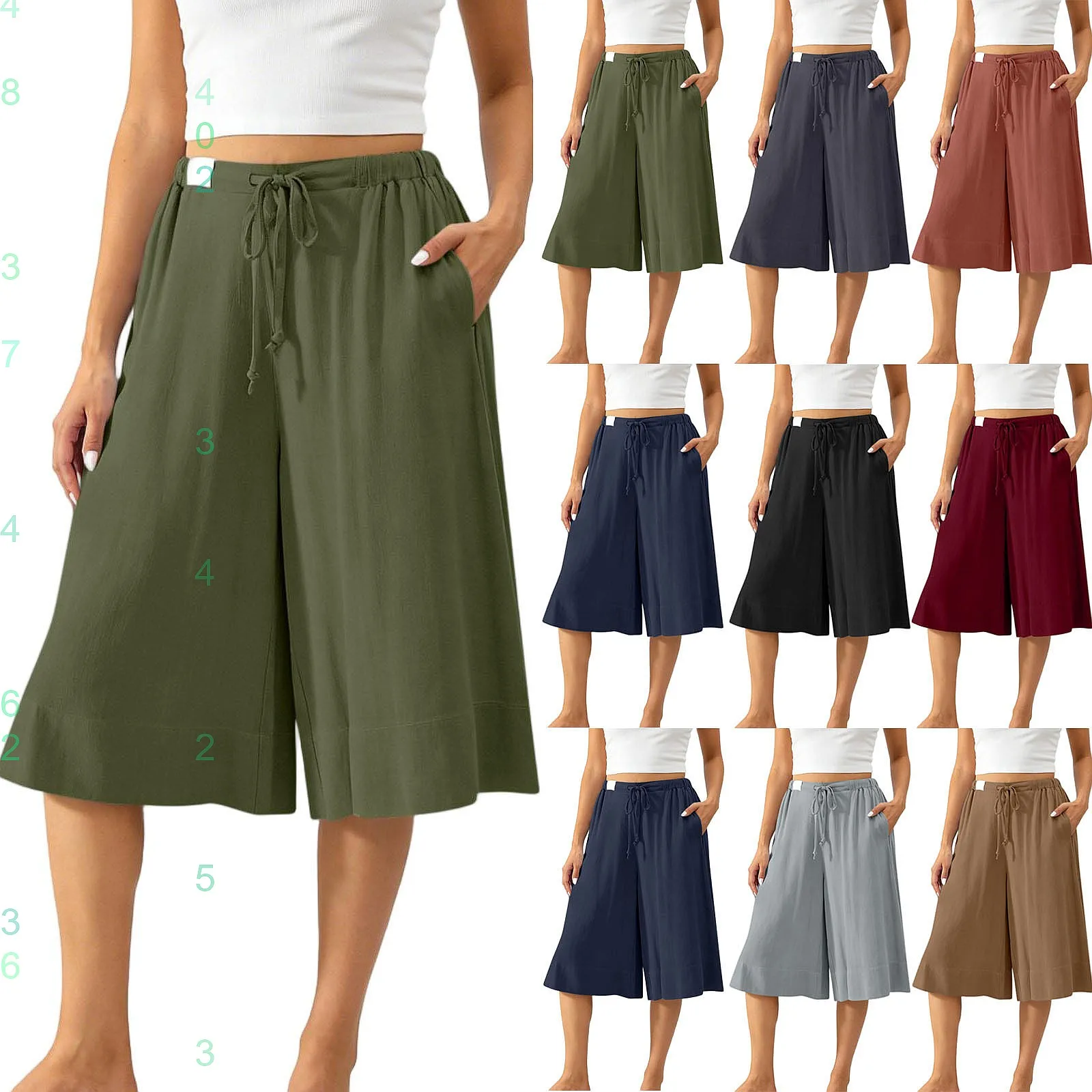 Pantalones Casuales de Pierna Ancha, Pantalones Holgados de Playa, Pantalones Fluidos de Verano y Primavera, Pantalones Palazzo, Jumpsuit, Playsuit