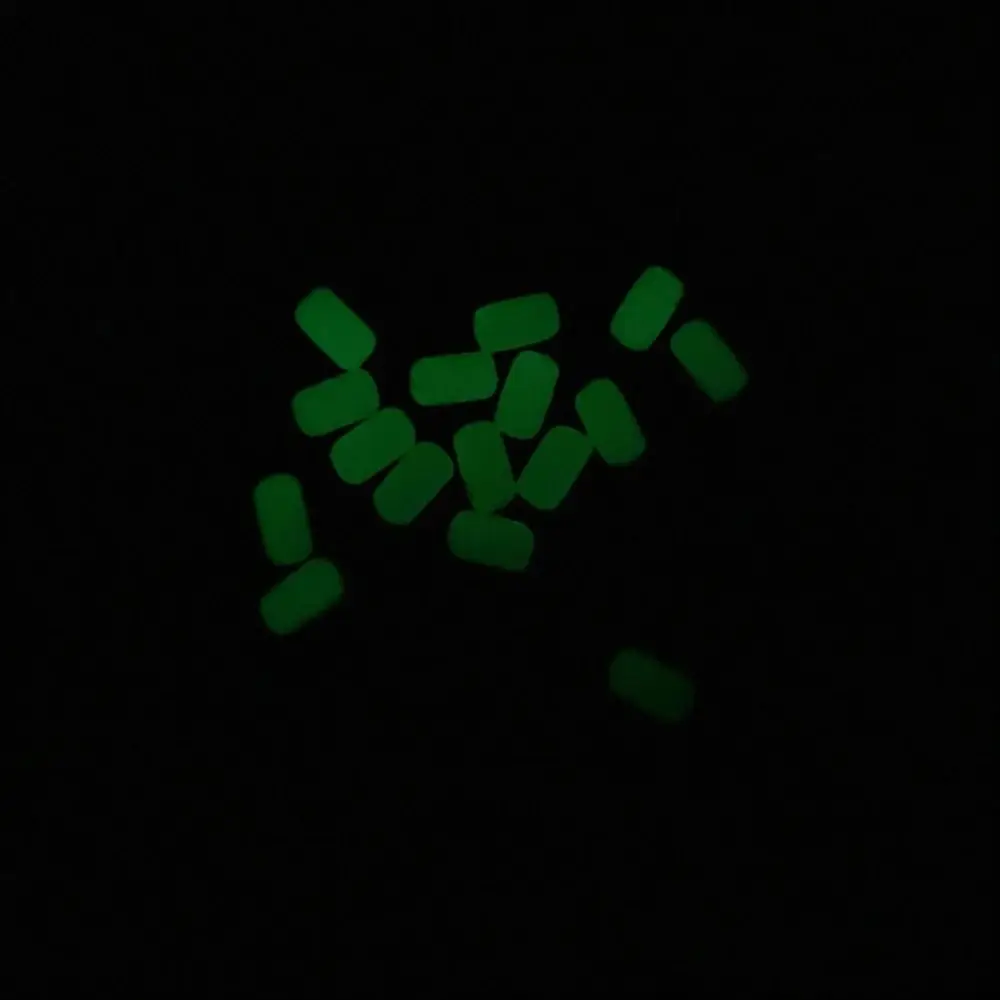 100Pcs/Bag Luminous Fishing Soft Floats Beads Hard Rubber Glow In the Dark Oval Shape Fishing Lures Beads Stoppers Glowing Ball view 3