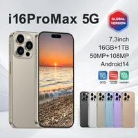 2025 Brand New Original 16G+1T For Smartphone 7.3 inch I16 Max Full Screen 4G 5G Cell Phone 8000mAh Mobile Phones Global Version