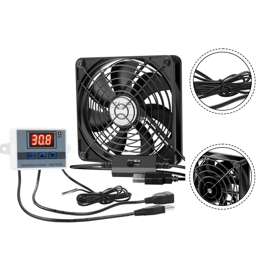 

Компактный USB-вентилятор для игровой настройки, вентилятор с цифровым дисплеем для точного охлаждения, кулер, охлаждающий вентилятор с регулируемой скоростью