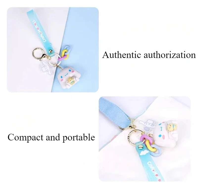 Miniso Sanrio Cartoon portachiavi bambola acrilica 2-in-1 portachiavi Kuromi Bag ciondolo portachiavi Cute Pochacco Dog ciondolo decorativo