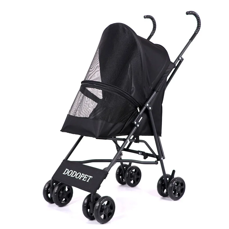 

Go out folding teddy dog cart, cat trolley pet cart outdoor light, cat and dog trolley