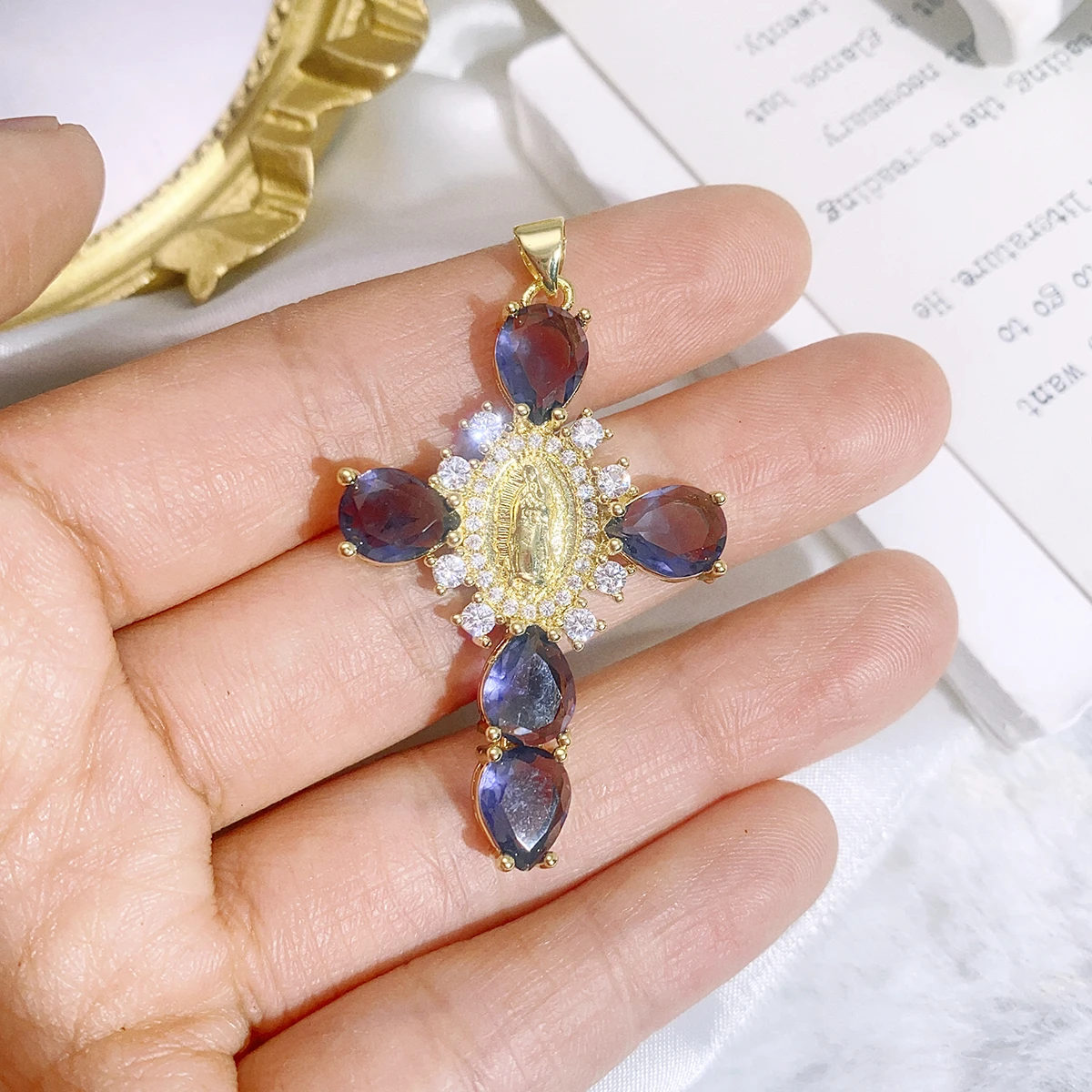 Vintage Animals DIY Pendants 18k Gold Plated Panther Elephant Dragonfly Lobster Cross Charms for Jewelry Making Handmade Charms