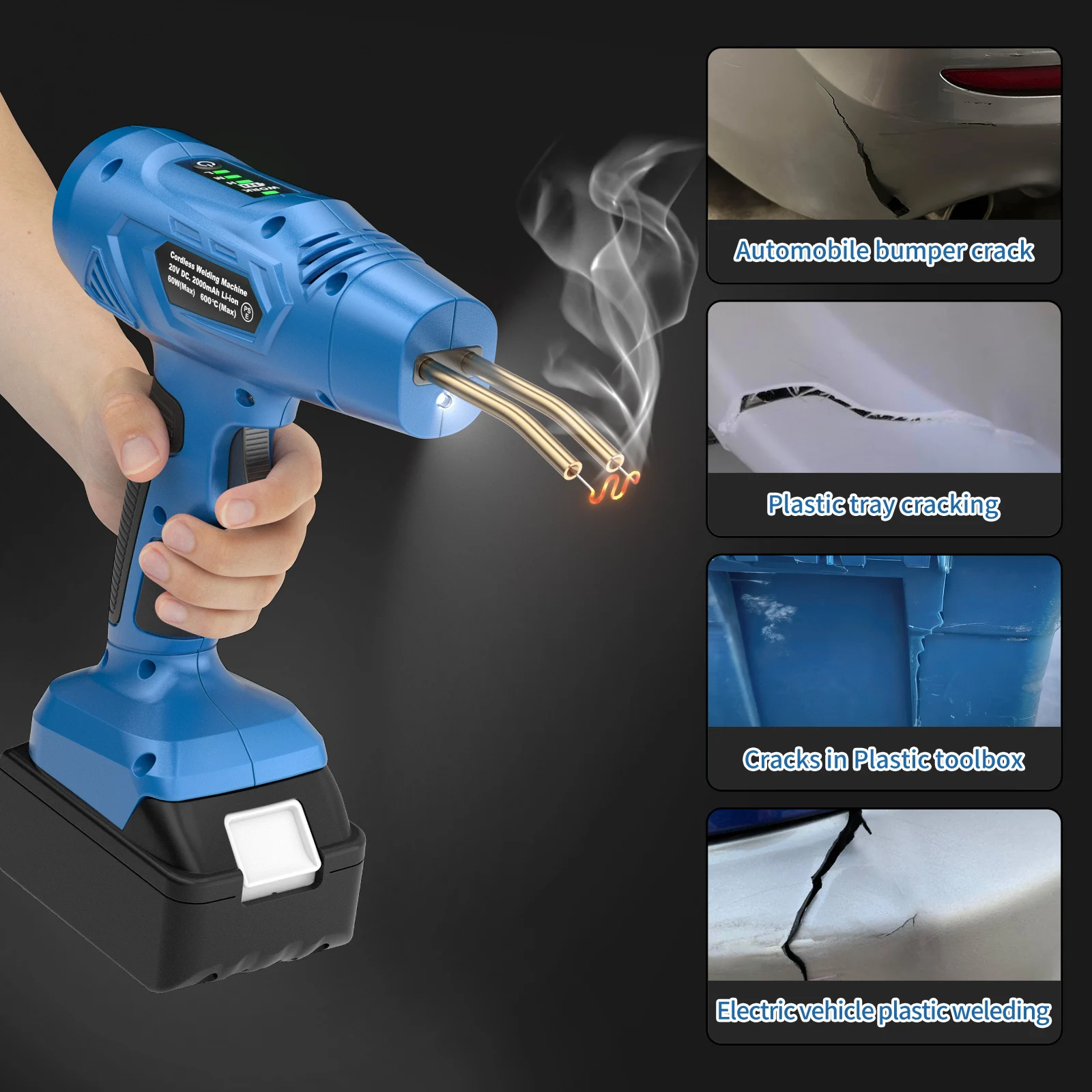 Cordless Plastic Welding Machine For Makita BL1830 18V Battery Plastic Welding Kit Soldering Iron For Car Bumper Crack Tool