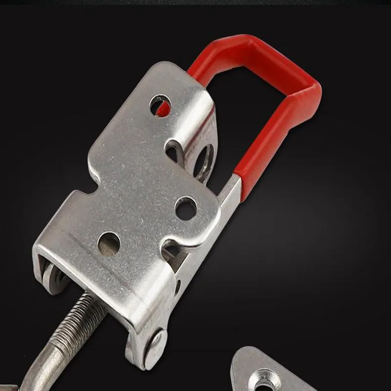 1pcs Toggle Latch Catch Toggle Clamp Adjustable Cabinet Boxes Lever Handle Lock Hasp For Home Sliding Door Furniture Hardware