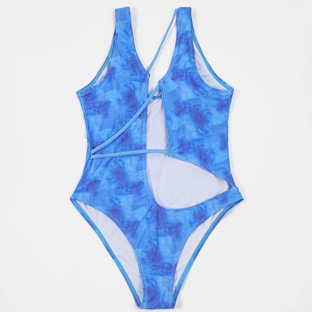 ZTVitality Tie Dye Sexy One Piece Swimsuit Female 2022 New Arrival Summer Padded Bra Beach Swimwear Women Bathing Suit Monokini