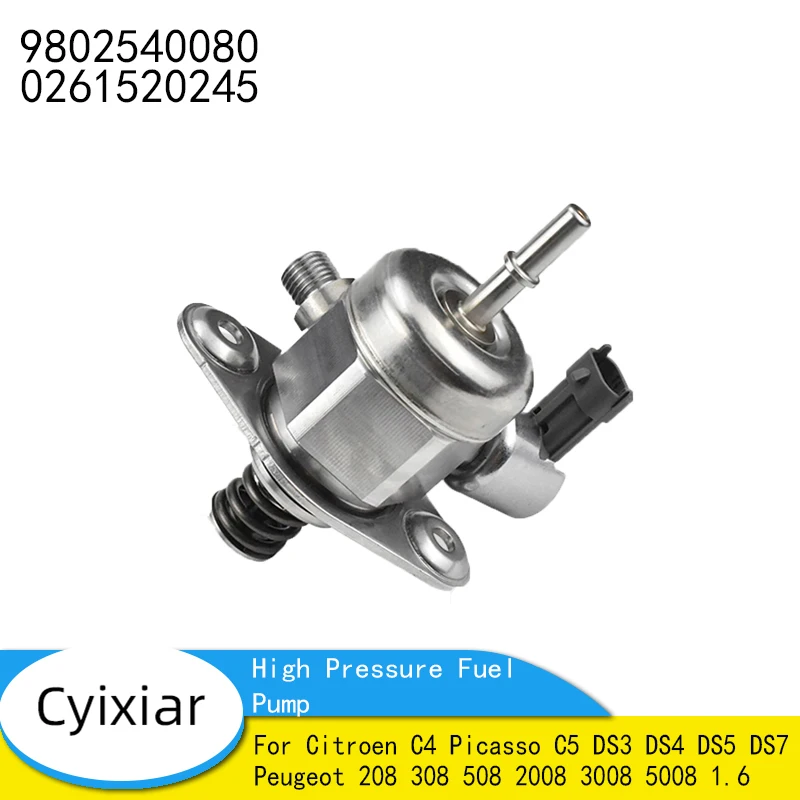 9802540080 0261520245 High Pressure Fuel Pump For Citroen C4 Picasso C5 DS3 DS4 DS5 DS7 Peugeot 208 308 508 2008 3008 5008 1.6