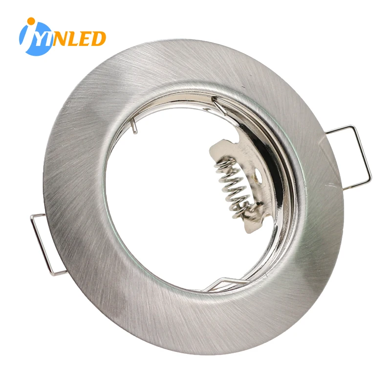 Housing Fixture for Spotlight 10pcs Round Metal Recessed LED Ceiling Fixture Downlight Frame MR16 GU10 Fitting