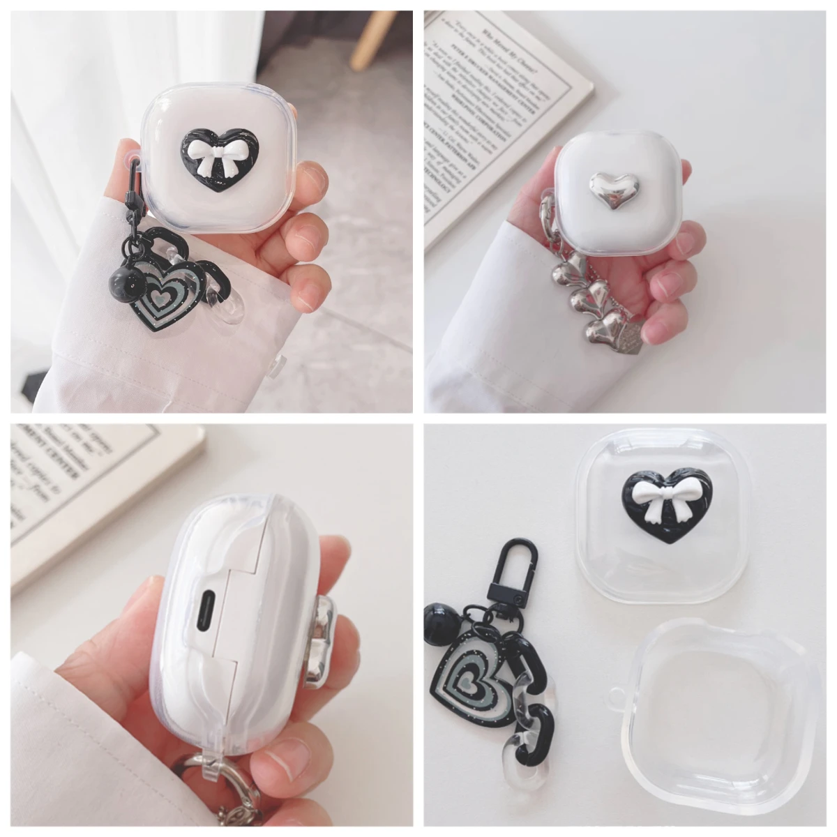 cartoon Earphone case For QCY Crossky C30/C30S T20 HT03 HT07 T17 T8/T8s/T8pro Case soft Silicone clear Cover