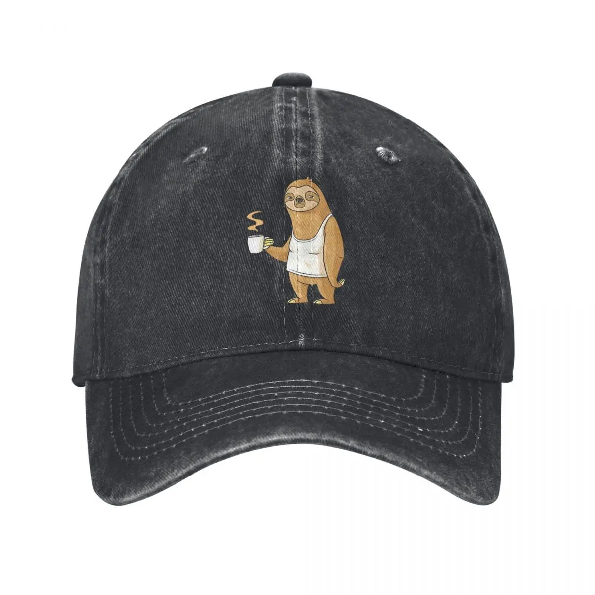 Monday Morning Depresso Baseball Caps Peaked Cap Sloth Sun Shade Hats for Men