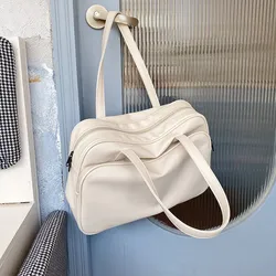 Sac à main de voyage en PU souple pour femmes, sacs sous les bras, fourre-tout grande capacité, design décontracté japonais, initié, femme Bergame