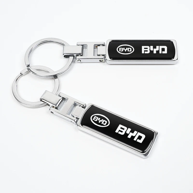 Auto Styling Zink-legierung Schlüssel Ring Schlüsselbund Auto Dekoration Für BYD Atto 3 Yuan Plus Han Tang EV F3 E6 Dmi Song F0 Qin Pro G3 Ea1