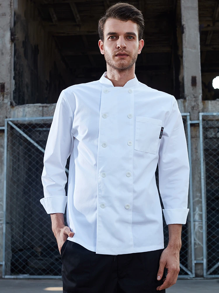 Hotel White Chef Shirt Restaurant Kitchen Cooking Jacket Men and Women Cook Uniform  BBQ Bakery Waiter Double Breasted Overalls