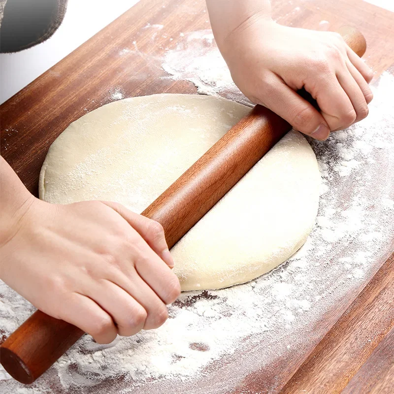 25/30/50/60cm Natural lacquerless rolling pin solid wood Baking Dumpling Pie Pastry Noodles Ebony Wood Rolling Pin Baking tools