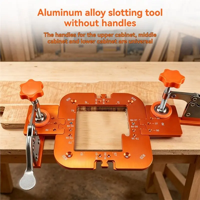 ABRW-Grooving Curved Moulding Aluminum Alloy Handle-Free, U-Channel Positioning, Woodworking Auxiliary Tool Positioner