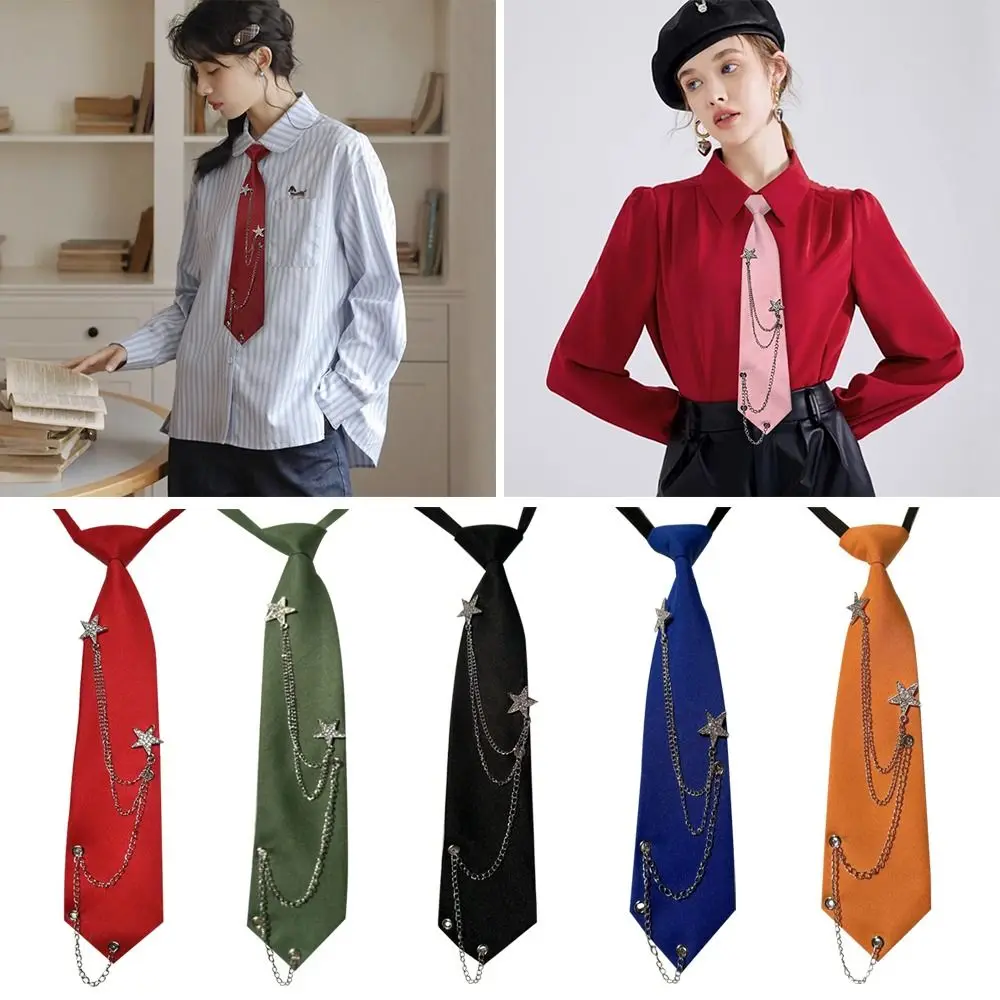 Fashion Pre-tied JK Neck Tie Japanese JK Preppy Bowtie Adjustable Punk Cravat for Men Women