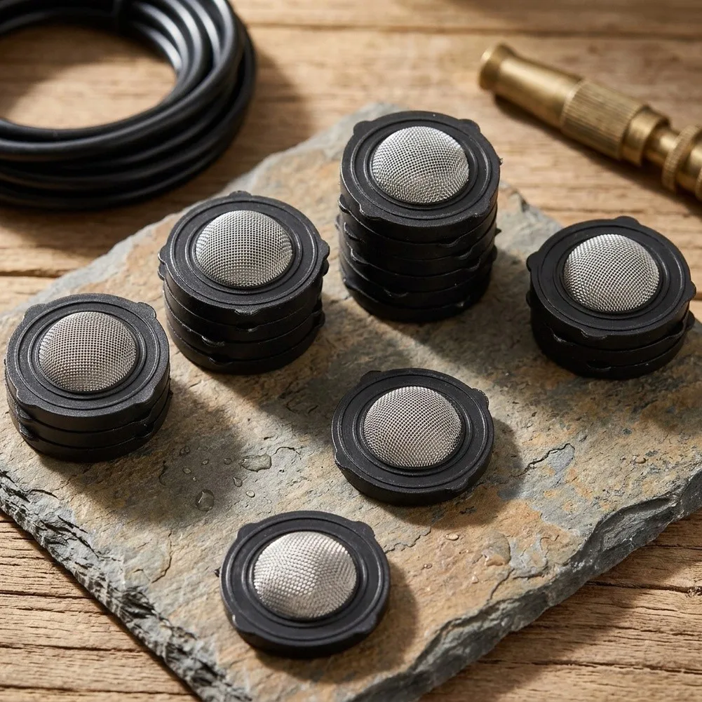 20 Pack 3/4 Inch Hose Filter Gaskets Rubber Construction with Stainless Steel Filtration Screen for Durability