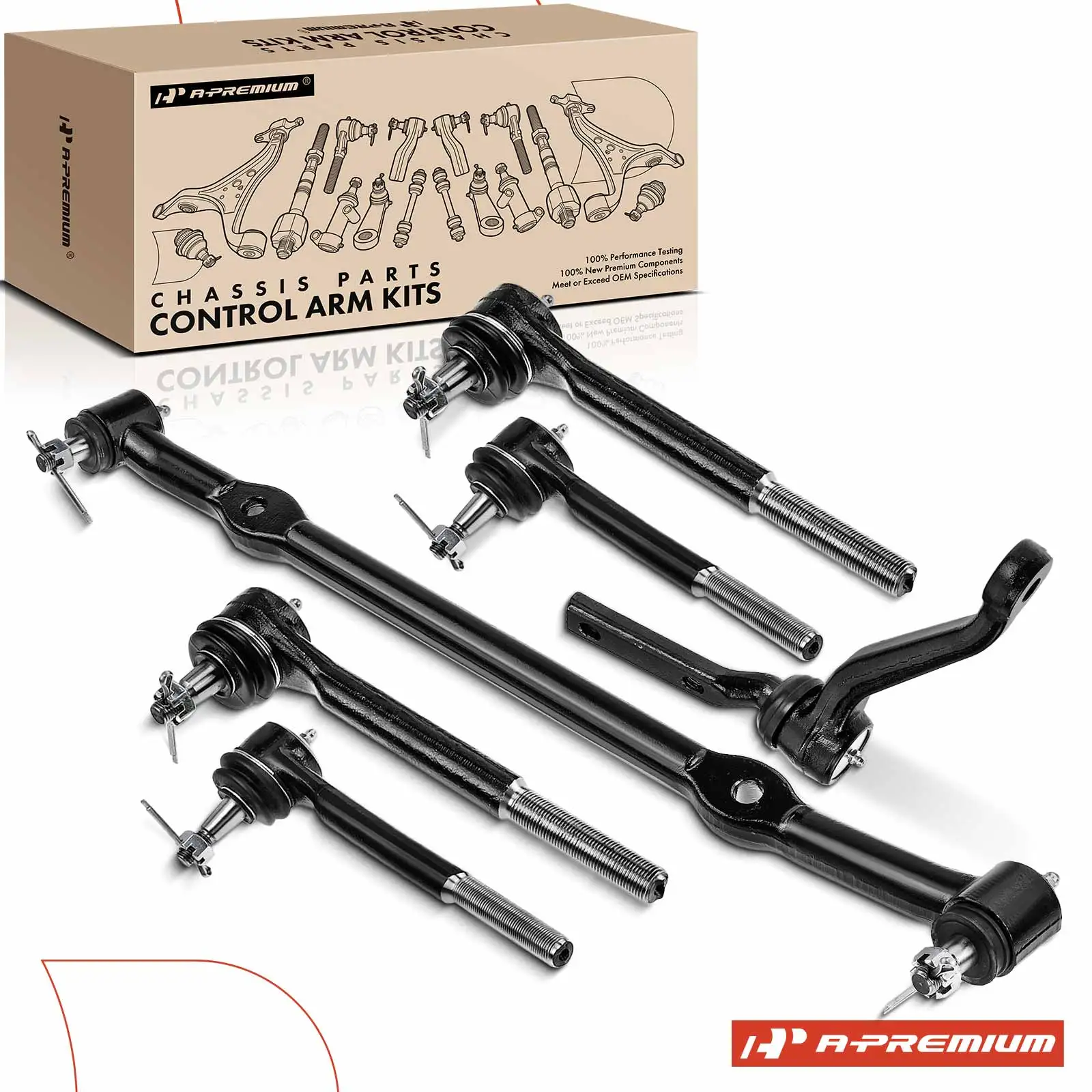 A-Premium 6x Inner & Outer Tie Rod End Kit for Chevrolet Malibu 1978-1983 Buick Regal 1978-1987 Century 1978-1981 GMC Caballero