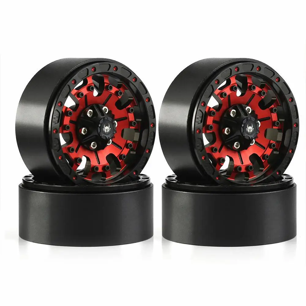

For 1/10 Rc Crawler Car Axial Scx10 90046 Axi03007 Trx4 Rgt Redcat Gen8 Rbx10 4pcs Cnc Aluminum Alloy 1.9 Beadlock Wheel Rim