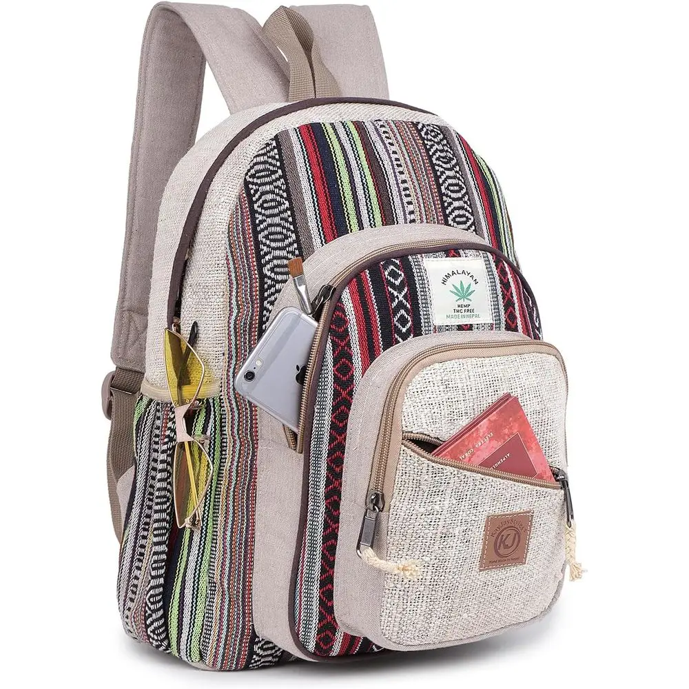 

Eco-Friendly Large Multi-Colored Hemp Bag from Nepal