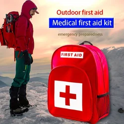 1Pc (bag Only) First Aid Medical Kit, Waterproof Outdoor Camping Durable Large Capacity First Aid Backpack