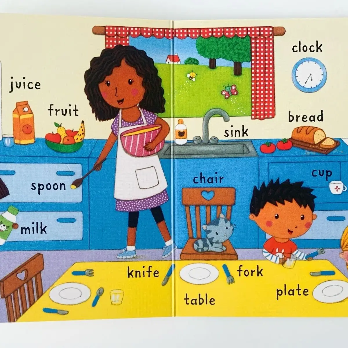 كتاب كلمات من الورق المقوى الإنجليزي، كلمات أولى جدًا، مواد قراءة للأطفال مع كاريكاتير، 10 مجلدات #4