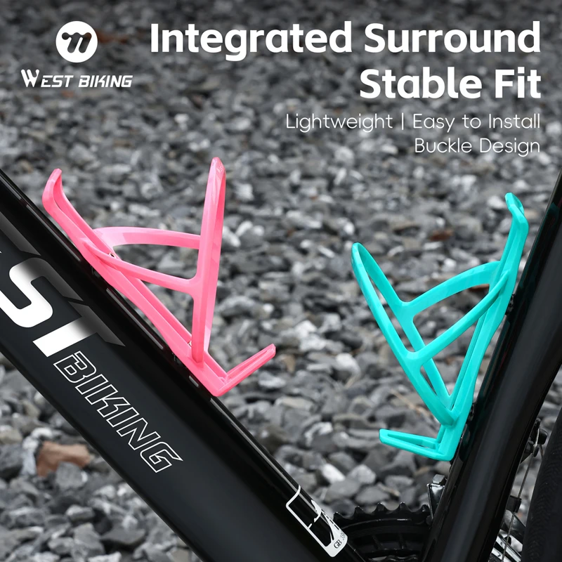 

WEST BIKING Multicolor Bicycle Water Bottle Cage Lightweight PC Water/Beverage Bottle Holder For MTB Road Bike Cycling Accessory