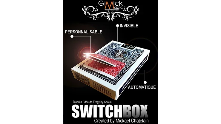 SWITCHBOX (Gimmick+online instruct) by Mickael Chatelain,Close up Magic Tricks,Card,Magia Toys,Illusions,Magician Props,Mystory