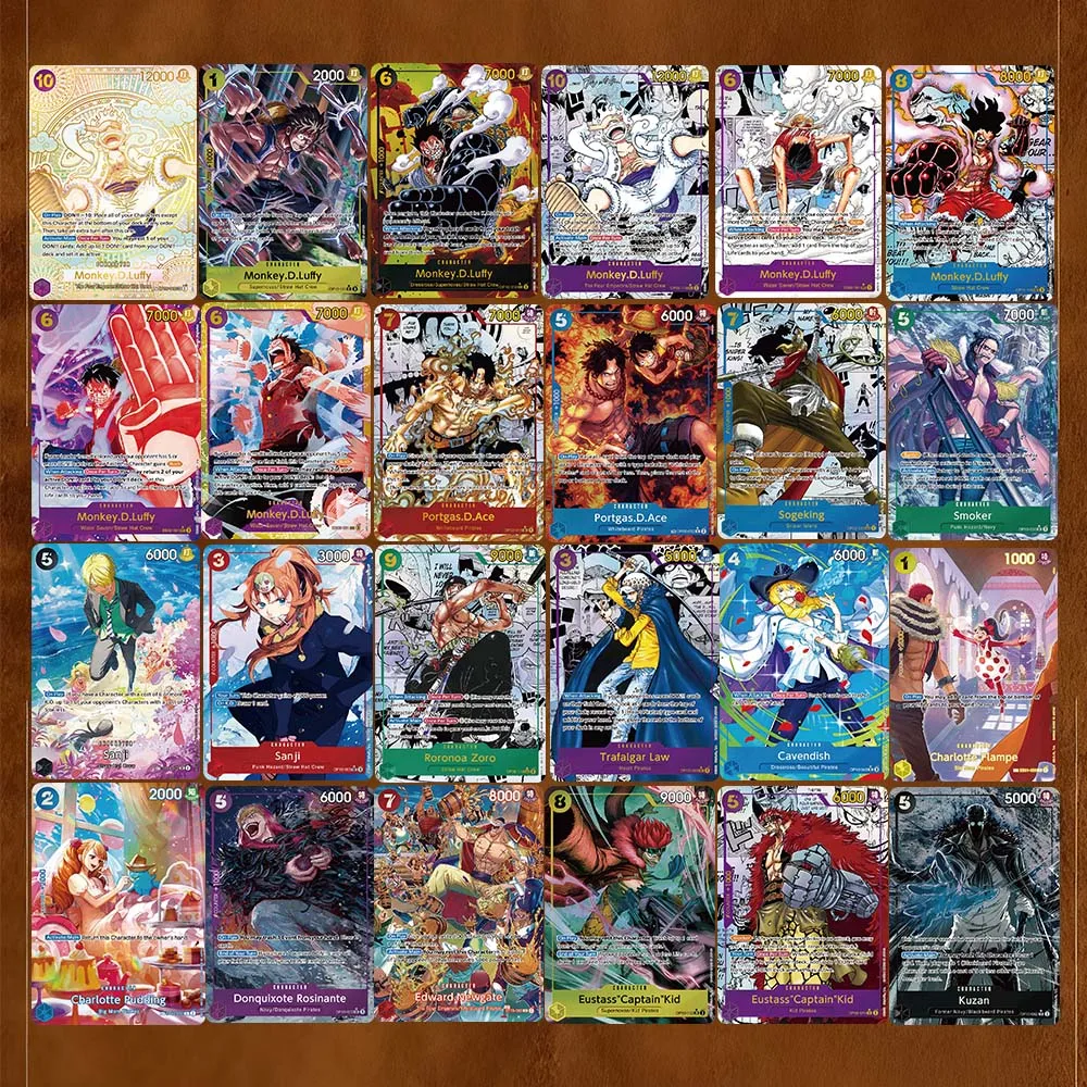 

Anime Cards One Piece OPCG English Game Sanji Zoro Flampe Smoker D.Luffy(OP) Kuzan Kid Newgate High Quality Collection Cards