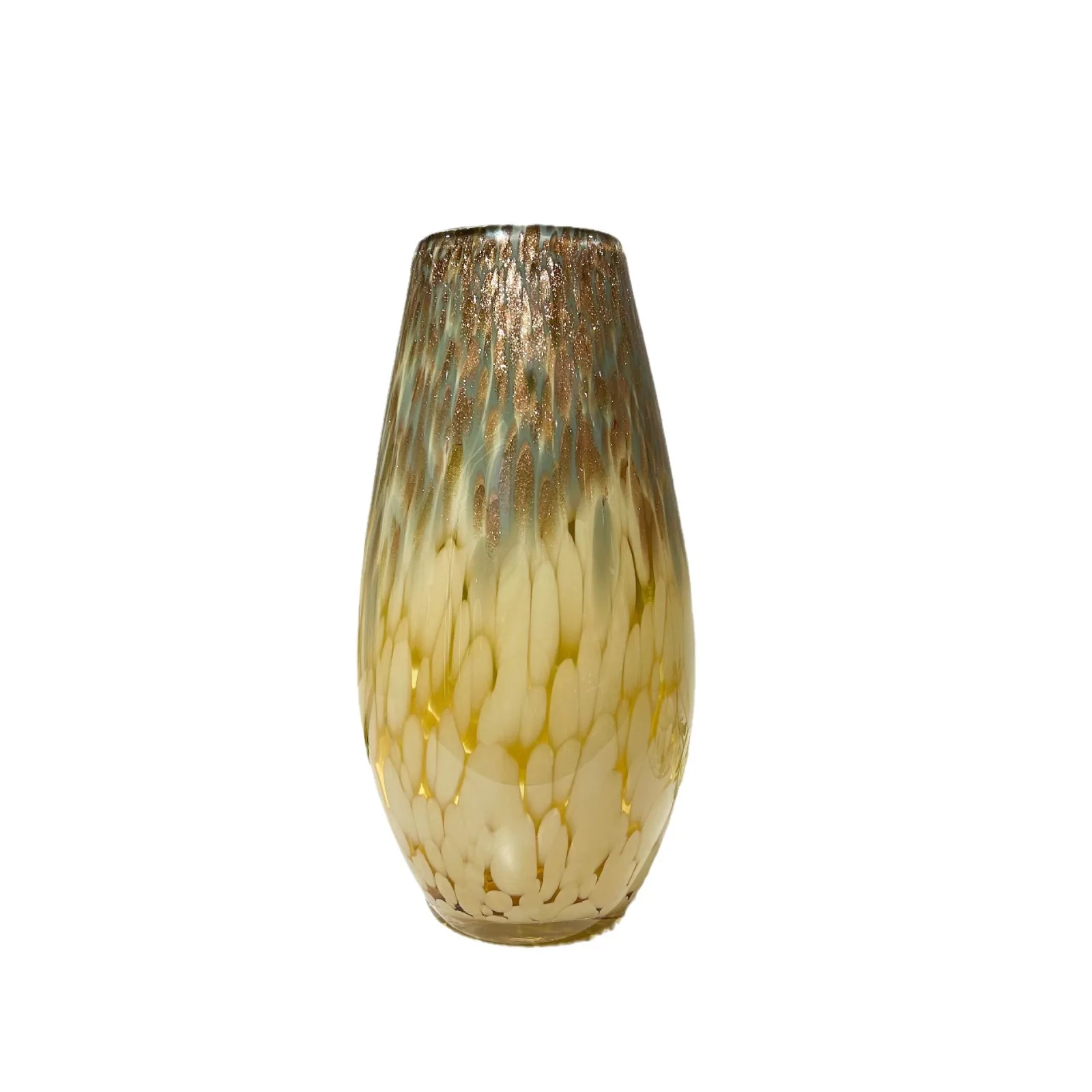 New Chinese amber sprinkled gold handmade glazed vase living room TV cabinet high-end ornament
