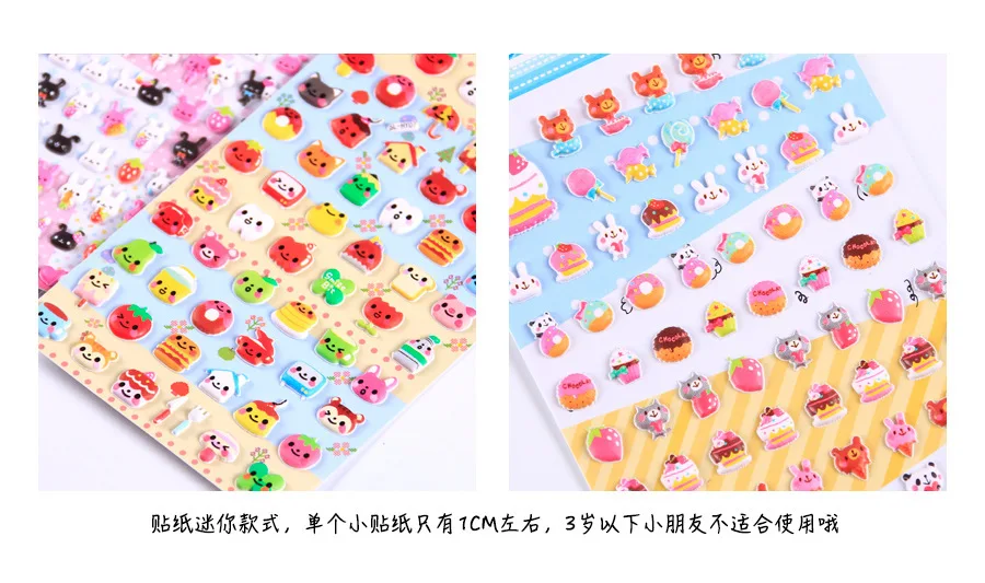 1 Stück Kawaii schöne kleine Tierschaum 3D dekorative Briefpapier Aufkleber Scrapbooking DIY Tagebuch Album Stick Label – Detail 17