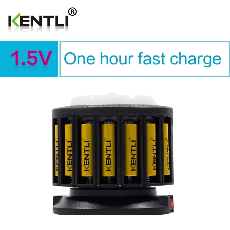 KENTLI 16-slot polymer li-ion lithium batteries charger + 16 pcs polymer PLIB li-ion batteries AA aa batteries