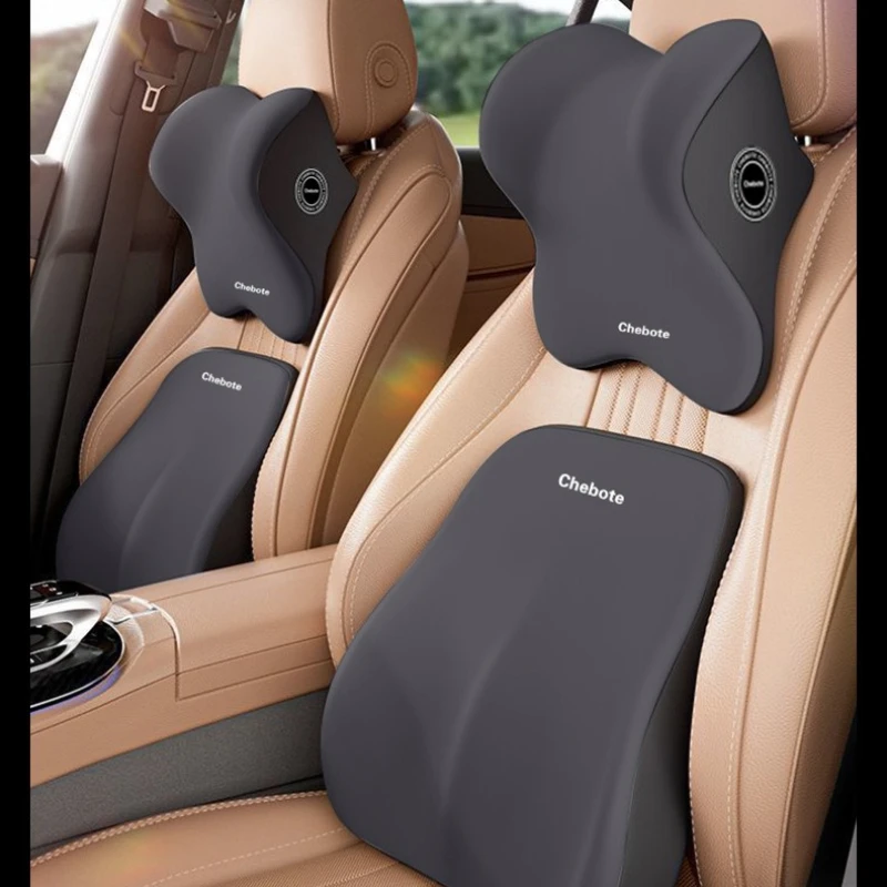 

NEW Car Lumbar Back Support Headrest Neck Pillow Memory Foam Lumbar Pillow Soft Neck Pillows Cushion Car Seat Cushion