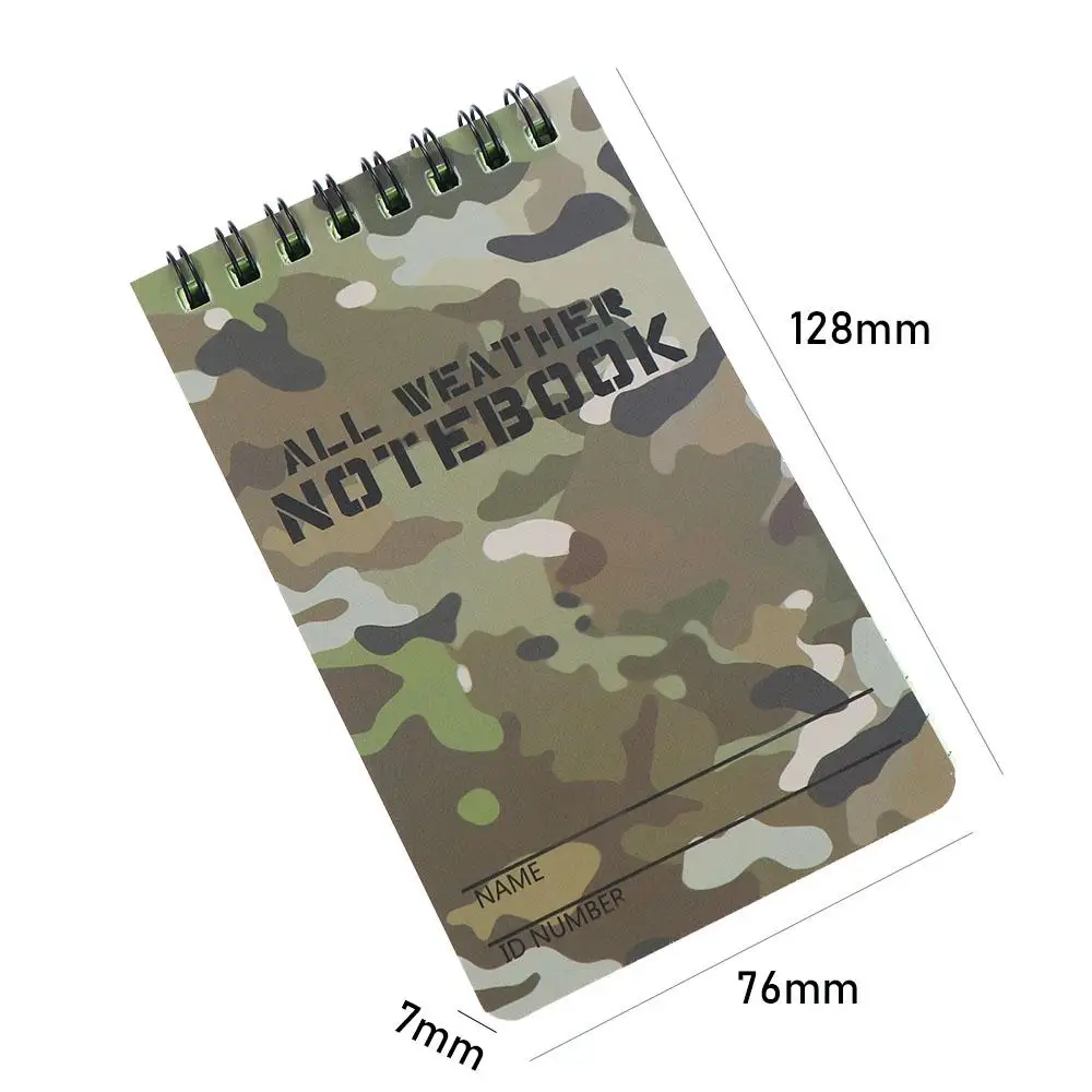 Notepad Outdoor Notebook Coil Memo Pad, papel de escrita na chuva, impermeável Note Pad, All Weather Notebook