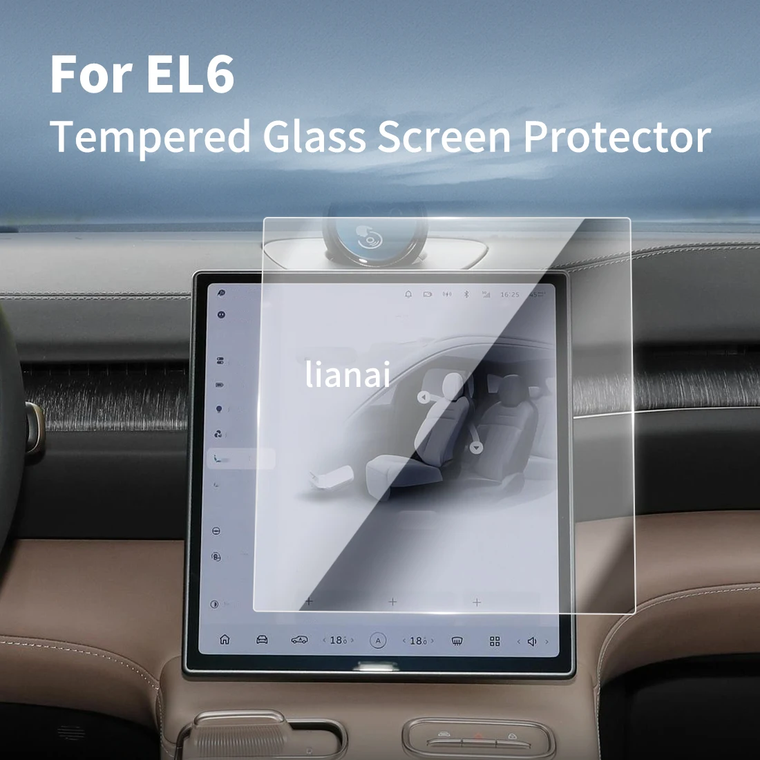 

Carplay Screen Protector Tempered Glass Protective Film Navigator Car Stickers Accessories For 24 NIO Motors EL6