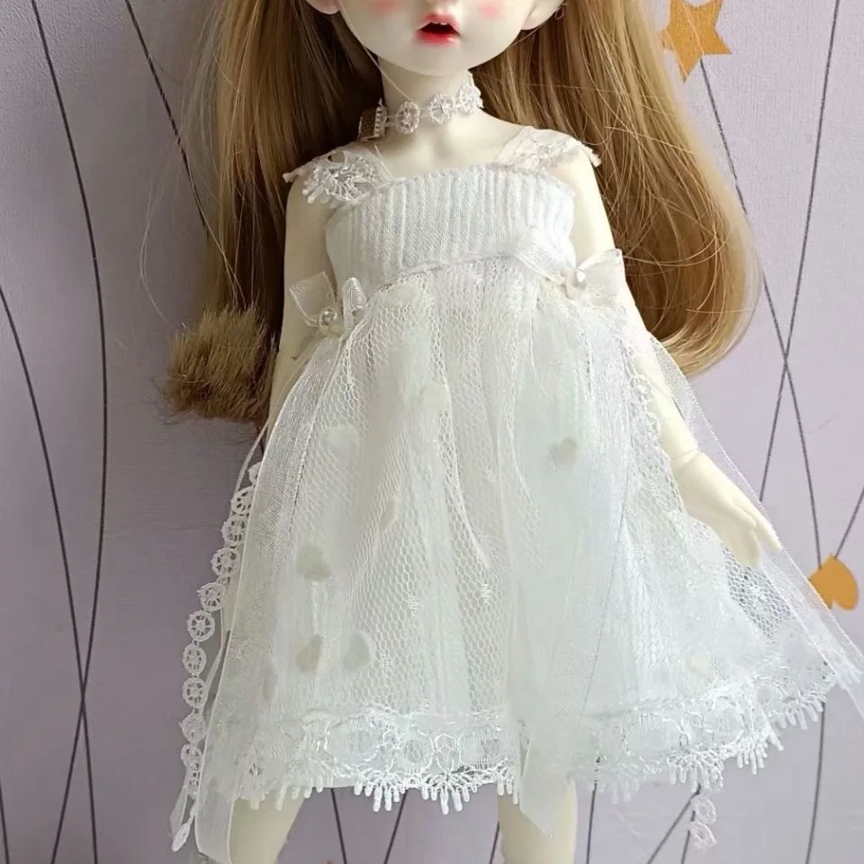 

Fashion 1/6 1/8 BJD Doll Skirt, Mini White Gauze Dress Free Shipping