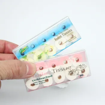 미니 종이 수건 변기 종이, 미니어처 롤, 인형 집 장난감, 욕실 장난감 선물, 홈 데코, 1/12 체중계