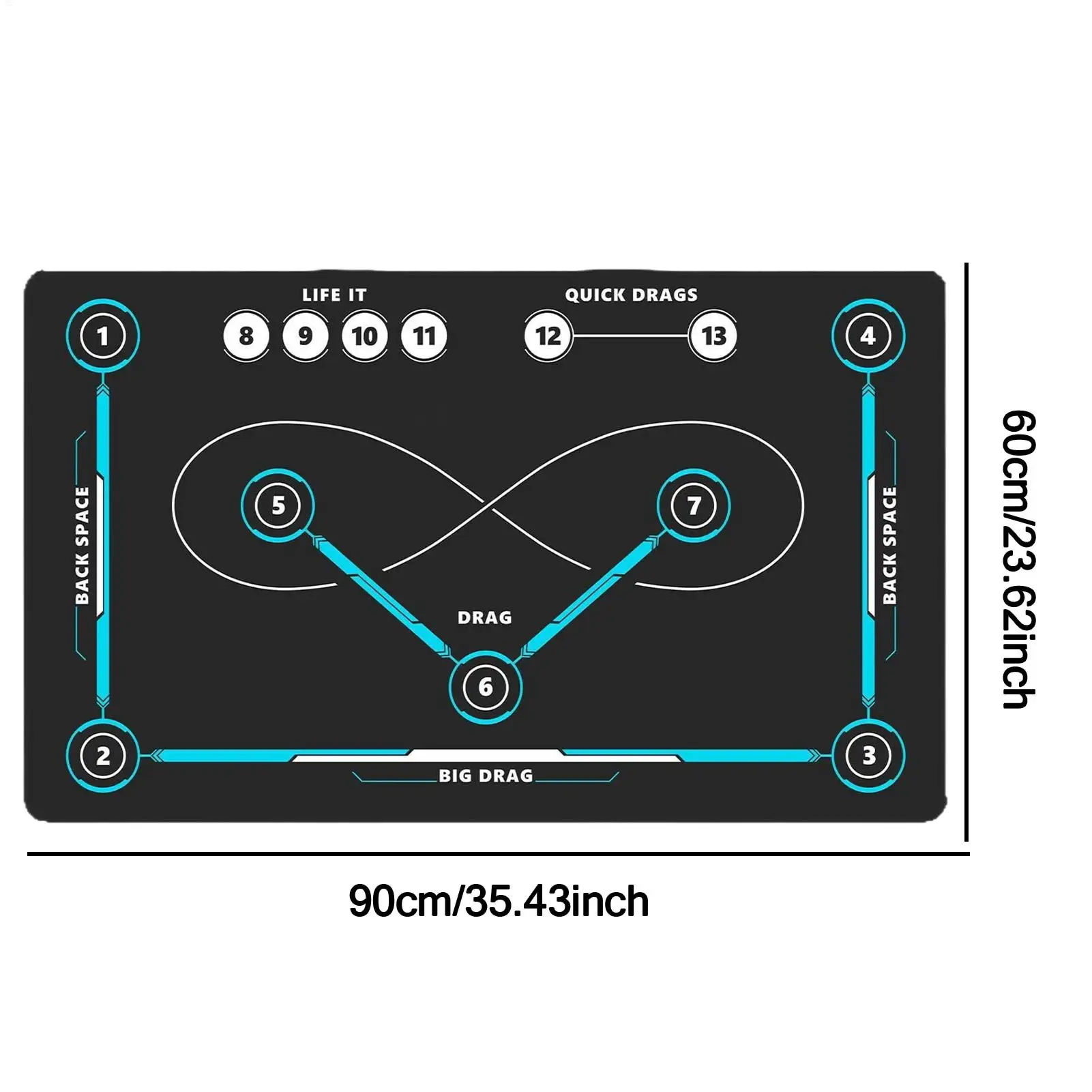 Hockey Training Mat Indoor Outdoor Quiet Non-Slip Large Dribbling Board Stickhandling Pad Training Equipment for Soccer Hockey - view 6