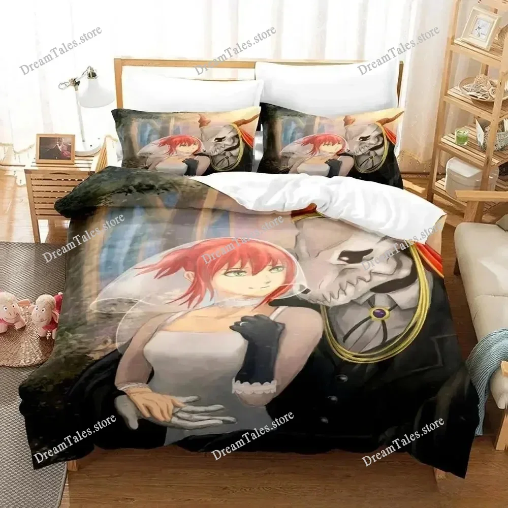 

New 3D Print Anime Mahou Tsukai No Yome Bedding Set Single Twin Full Queen King Size Bed Set Adult Kid Bedroom Duvet Cover Sets