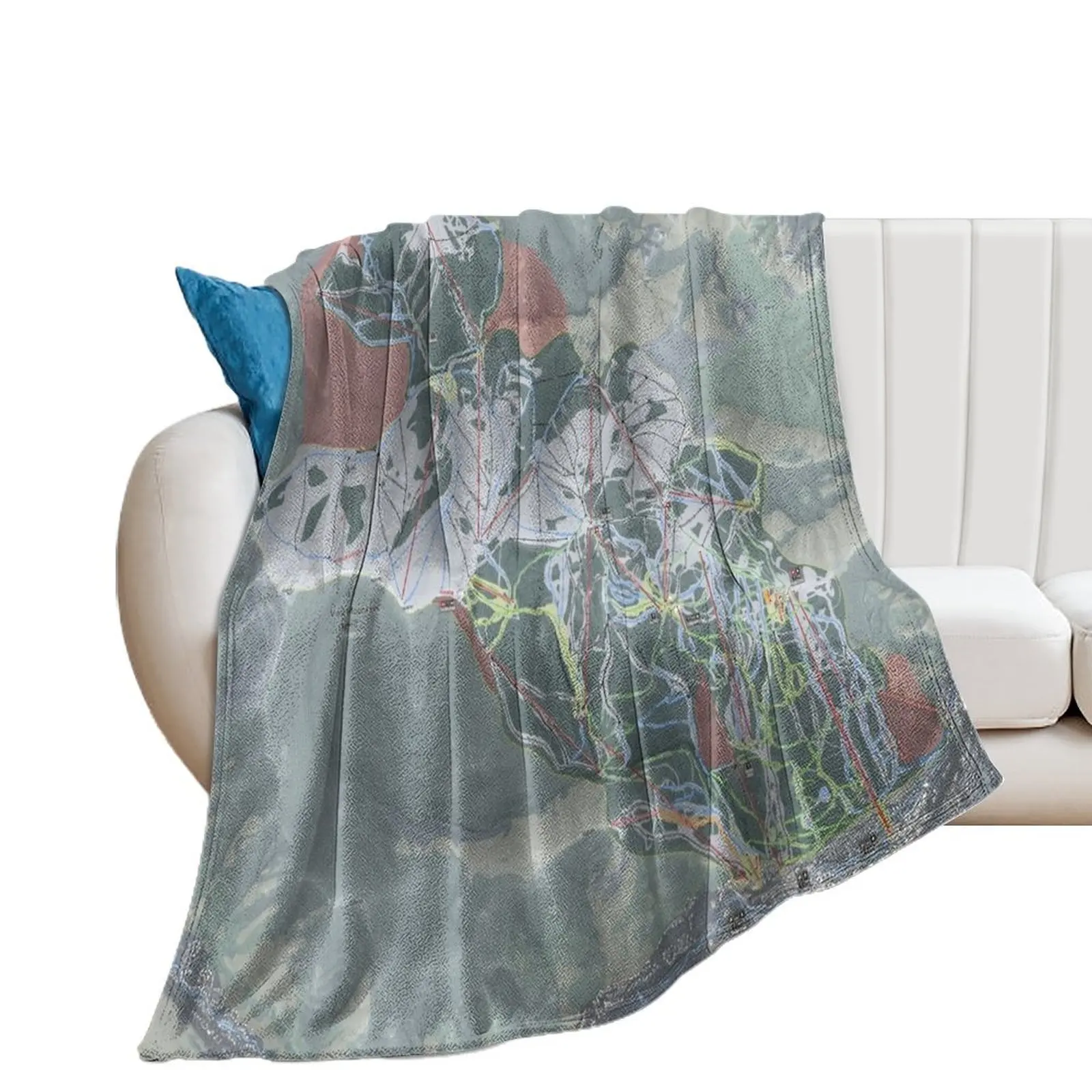 Vail Resort Trail Map Throw Blanket Decorative Sofa Designers Blankets